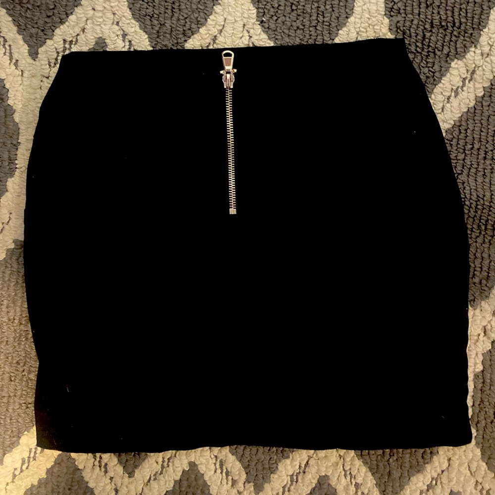 Black mini skirt